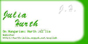 julia hurth business card